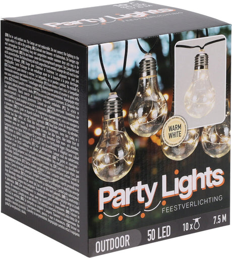 Pro garden feestverlichting 10lampjes warm wit