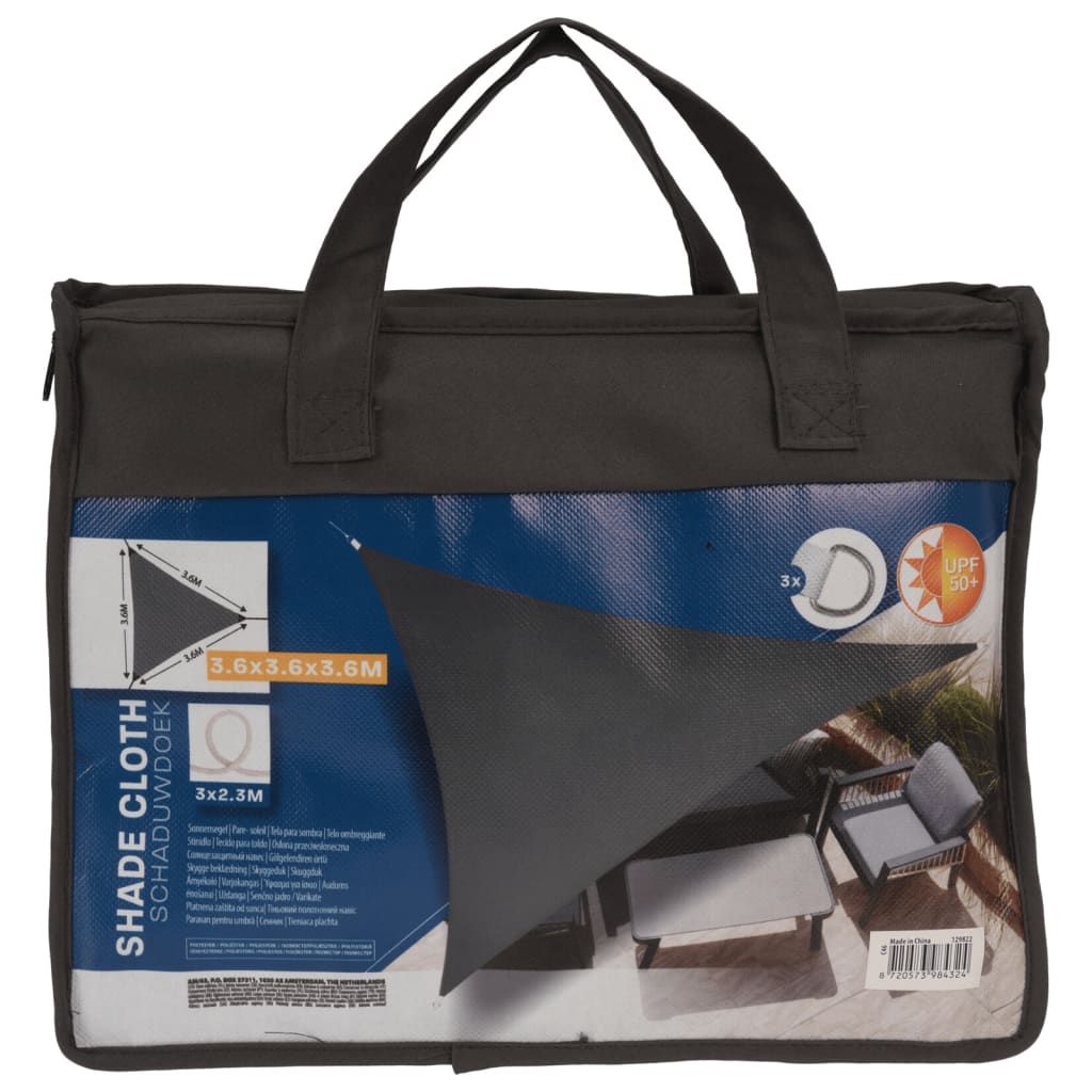 Prograrden Schatten Tuchdreieck 3.6x3.6x3,6 m Grau