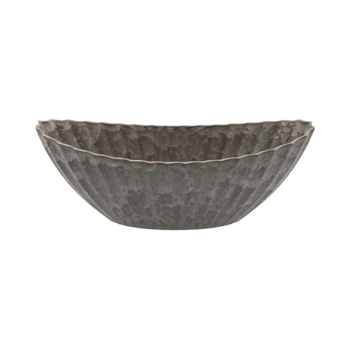 HBx Natural Living Blumentopf Melamin gerippt 36x15x14cm