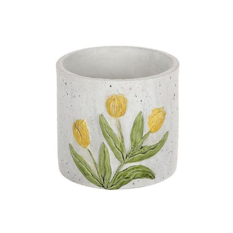 Hbx Natural Living Blumentopf Tulpe gelb ø12,5xh11,3cm