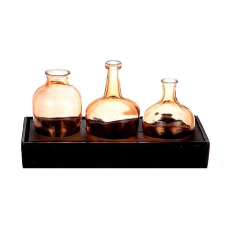 Hbx natürliche Lebensweise hbx natürliche Lebensweise Vase Charma Orange Set a 3 26,5x11x14,5cm