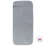 Serviettes à brin de vidaxl 6 pcs 400 g m² 60x135 cm Gris de tissu