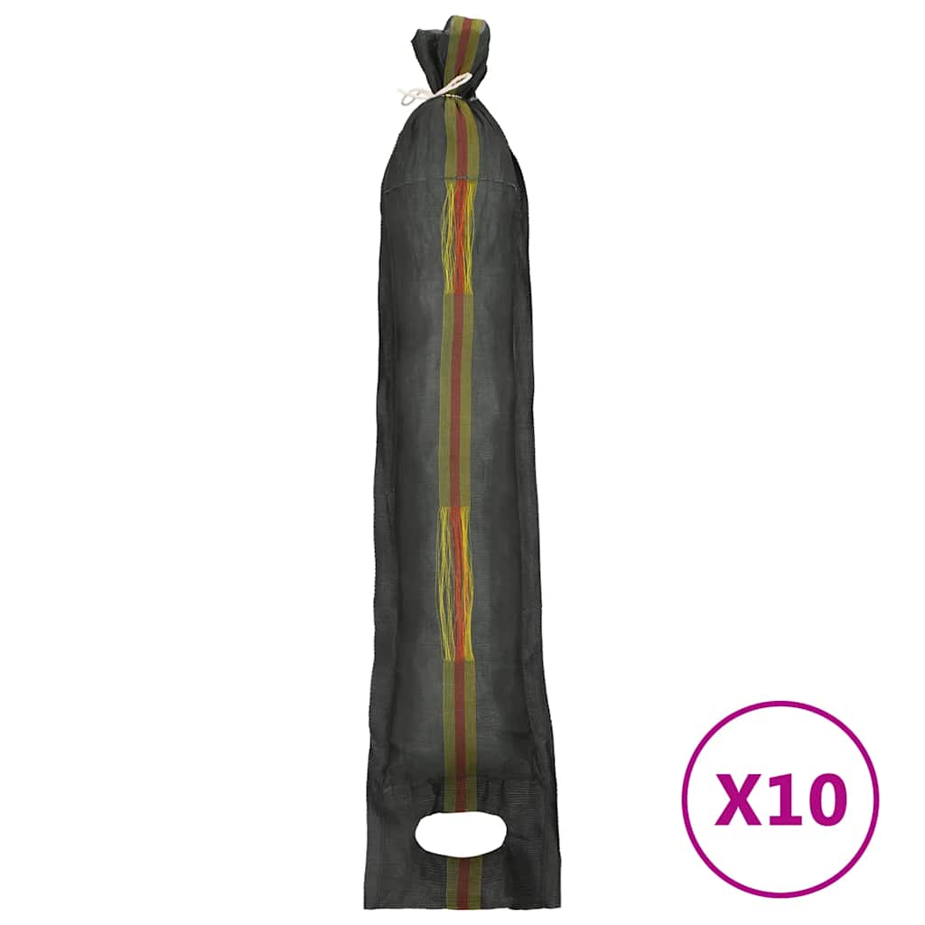 VidaXL Sandsäcke 10 Stück 103x25 cm HDPE dunkelgrün