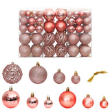 Vidaxl Christmas Balls 100 ST 3 4 6 CM Rosa y rosado