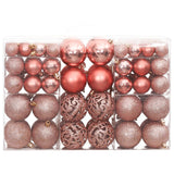 Vidaxl Christmas Balls 100 ST 3 4 6 CM Rosa y rosado