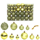 Vidaxl Christmas balls 100 st 3 4 6 cm light green