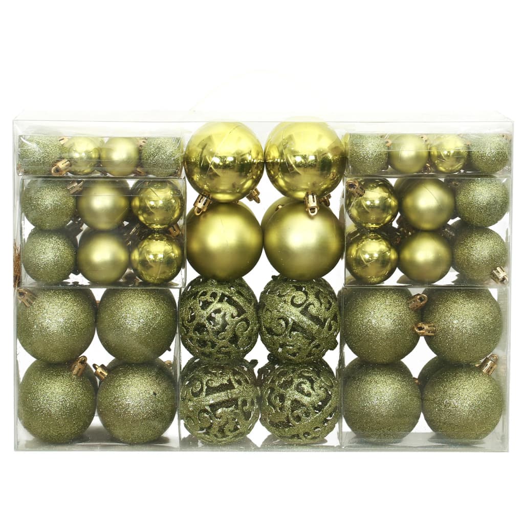 Vidaxl Christmas balls 100 st 3 4 6 cm light green