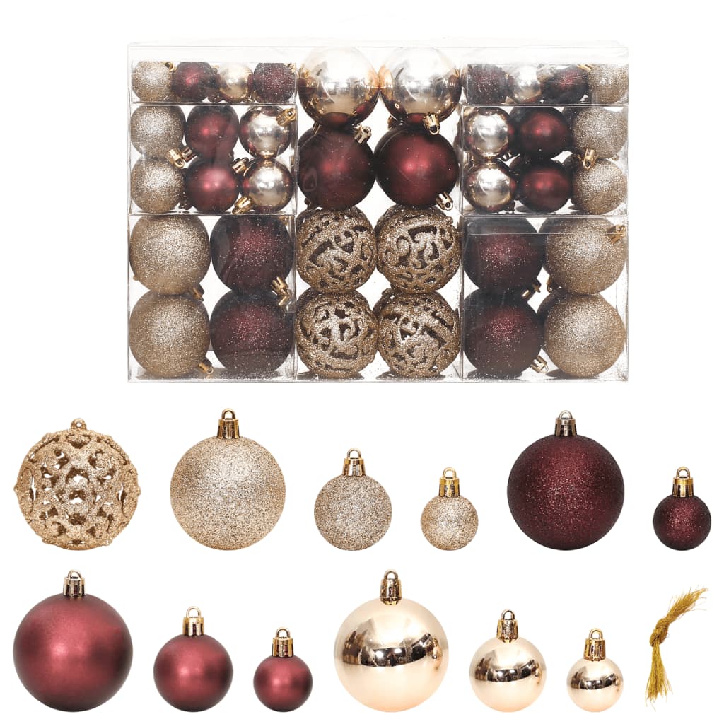 Vidaxl Christmas Balls 100 St 3 4 6 cm Champagne a Brown