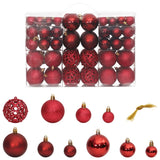 Vidaxl Christmas Balls 100 St 3 4 6 cm Vino rosso