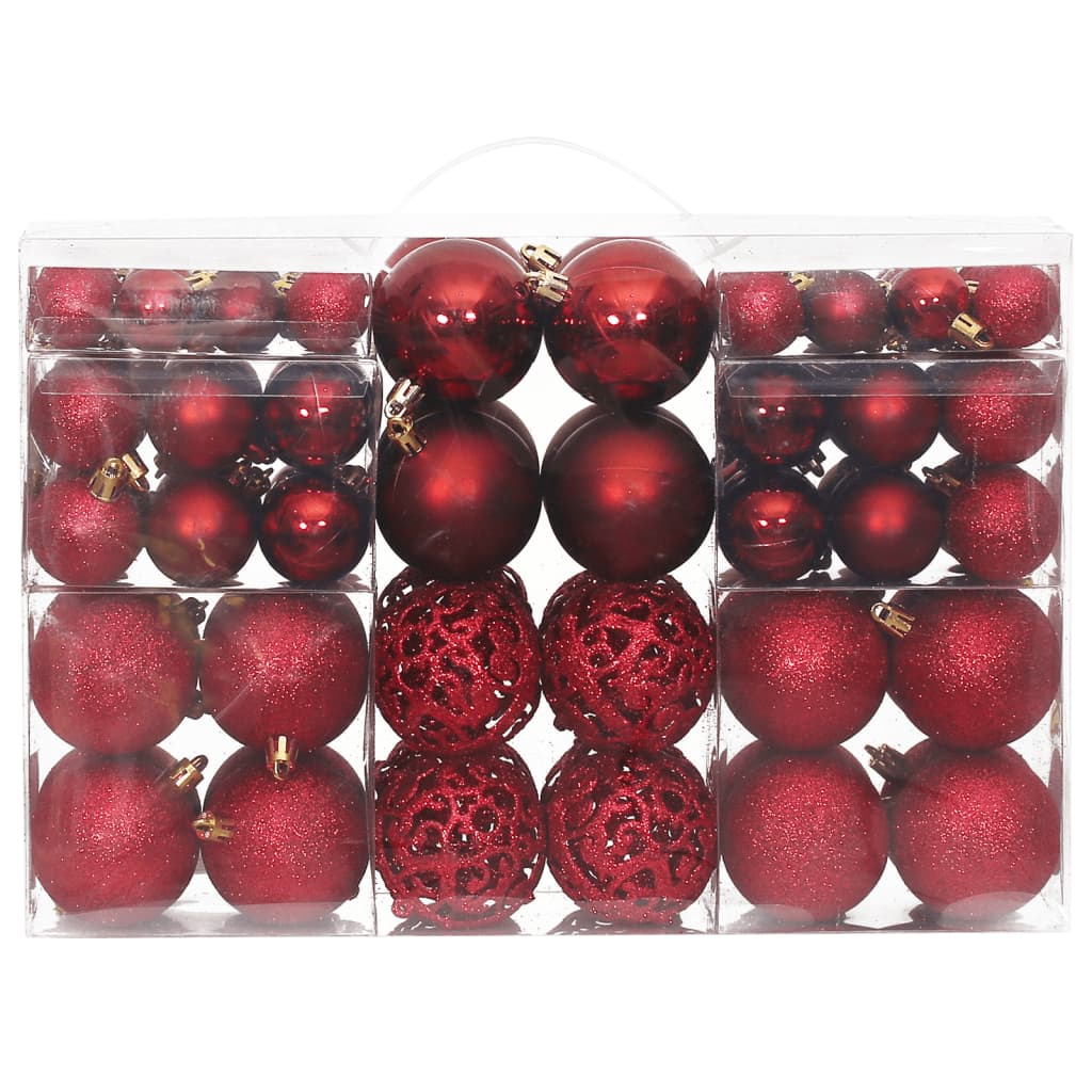 Vidaxl Christmas Balls 100 St 3 4 6 cm Vino rosso