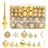 VIDAXL 111-TEIL-Weihnachtsball-Set Polystyrol Goldfarbe