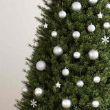Vidaxl 111-teiliges Weihnachtskugel-Set aus Polystyrol, silberfarben