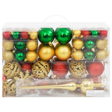 Vidaxl 112 parties de Noël Ball Set polystyrène vert rouge et or de couleur