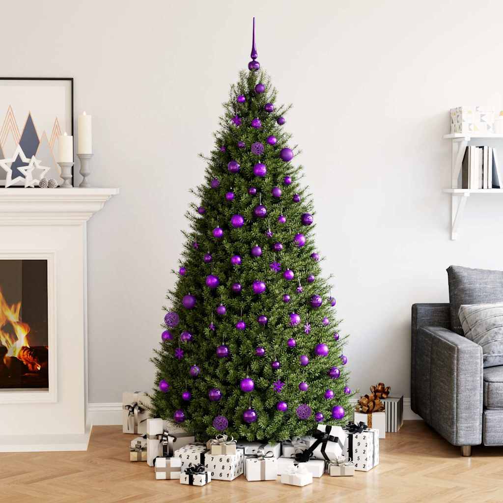 Vidaxl 111-delige kerstballenset polystyreen paars