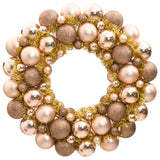 Vidaxl Weihnachtskranz 45 cm Polystyrol Rosé Gold