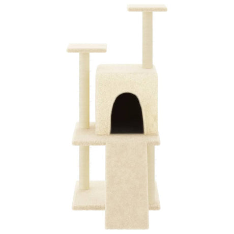 Vidaxl -Katzenmöbel mit Sisal -Kratzerpfosten 110 cm Creme -Colored