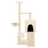 Vidaxl -Katzenmöbel mit Sisal -Kratzerpfosten 130,5 cm cremefarben -gerichtet