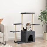 Vidaxl cat furniture with sisal scratching posts 97.5 cm dark gray