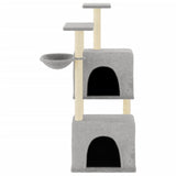 Vidaxl -Katzenmöbel mit Sisal -Kratzerpfosten 122 cm hellgrau