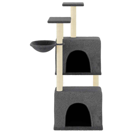 Vidaxl -Katzenmöbel mit Sisal -Kratzerpfosten 122 cm dunkelgrau