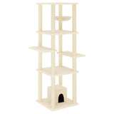 Vidaxl -Katzenmöbel mit Sisal -Kratzerpfosten 154 cm Creme -Colored