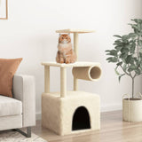 Muebles de gato de Vidaxl con postes de rascado de sisal 109.5 cm de crema -cocinado