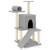 Vidaxl Cat Furniture With Sisal Scratching Posts 110,5 cm lysegrå