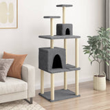 Vidaxl cat furniture with sisal scratching posts 167 cm dark gray