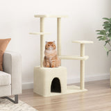 Muebles de gato de Vidaxl con postes de rascado de sisal 107.5 cm de crema