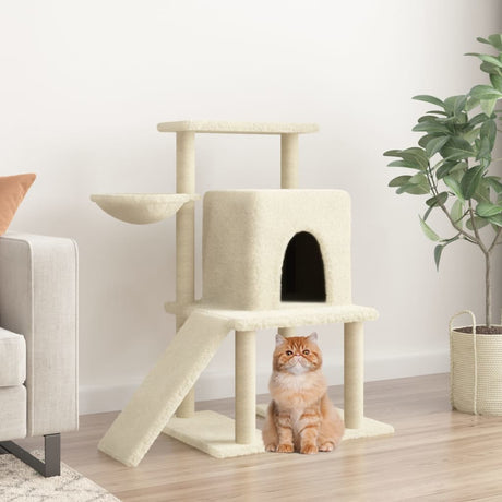 Vidaxl -Katzenmöbel mit Sisal -Kratzerposten 96,5 cm creme -colored