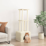 Vidaxl -Katzenmöbel mit Sisal -Kratzerpfosten 133,5 cm creme -gelenkt