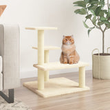 Muebles de gato de Vidaxl con postes de rascado de sisal 61 cm de crema