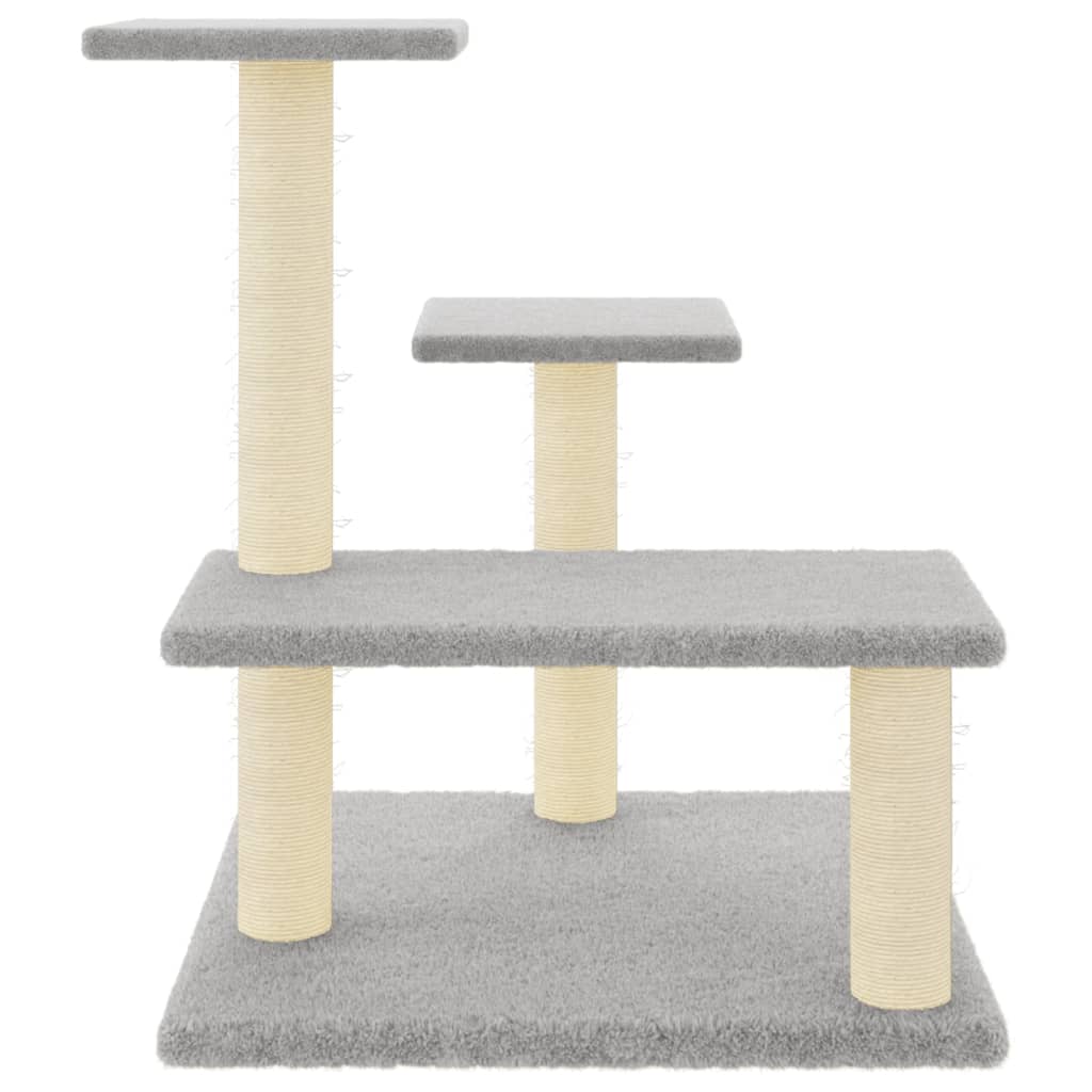 Vidaxl cat furniture with sisal scratching posts 61 cm light gray