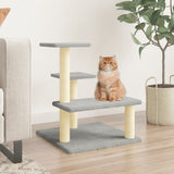 Vidaxl cat furniture with sisal scratching posts 61 cm light gray