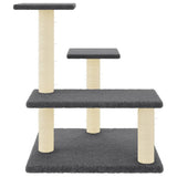 Vidaxl -Katzenmöbel mit Sisal -Kratzerpfosten 61 cm dunkelgrau