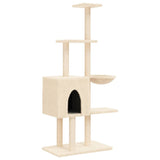 Vidaxl Cat Furniture avec Sisal Scratch Posts 145 cm Crème -Colored