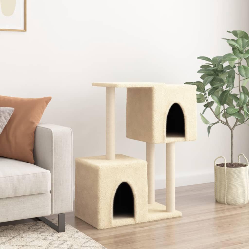 Vidaxl Cat Furniture con graffi di sisal 86 cm crema