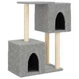 Muebles de gato de Vidaxl con postes de rascado de sisal 86 cm de gris claro