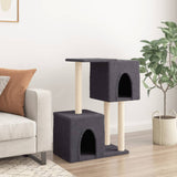 Vidaxl cat furniture with sisal scratching posts 86 cm dark gray