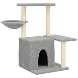 Vidaxl cat furniture with sisal scratching posts 83 cm light gray