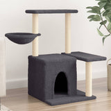 Vidaxl cat furniture with sisal scratching posts 83 cm dark gray