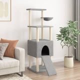 Vidaxl cat furniture with sisal scratching posts 153 cm light gray