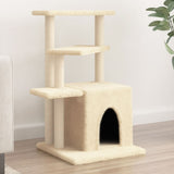 Vidaxl -Katzenmöbel mit Sisal -Kratzerpfosten 83,5 cm Creme -Colored