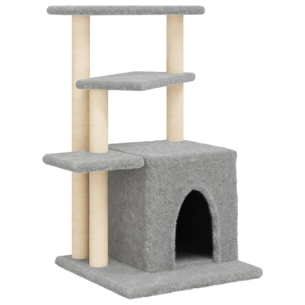 Vidaxl Cat Furniture con graffi di sisal 83,5 cm grigio chiaro