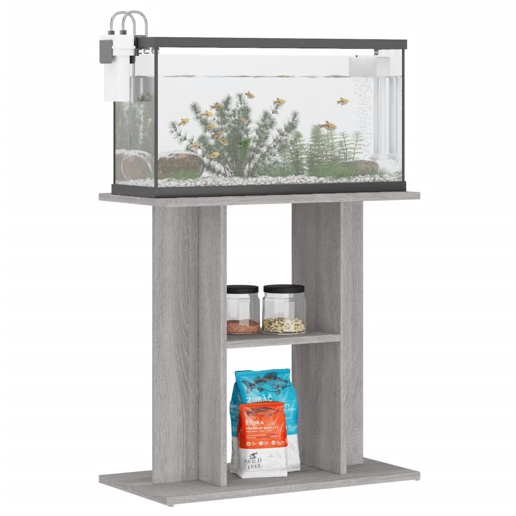 Vidaxl Aquarium Standard 60x30x60 cm Processed Wood Gray Sonoma