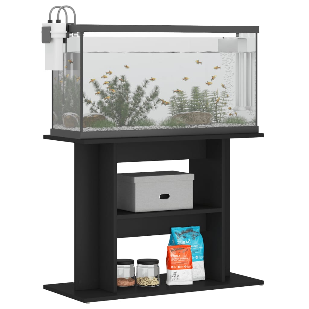 Vidaxl Aquarium Standard 80x35x60 cm Behandlet tre svart