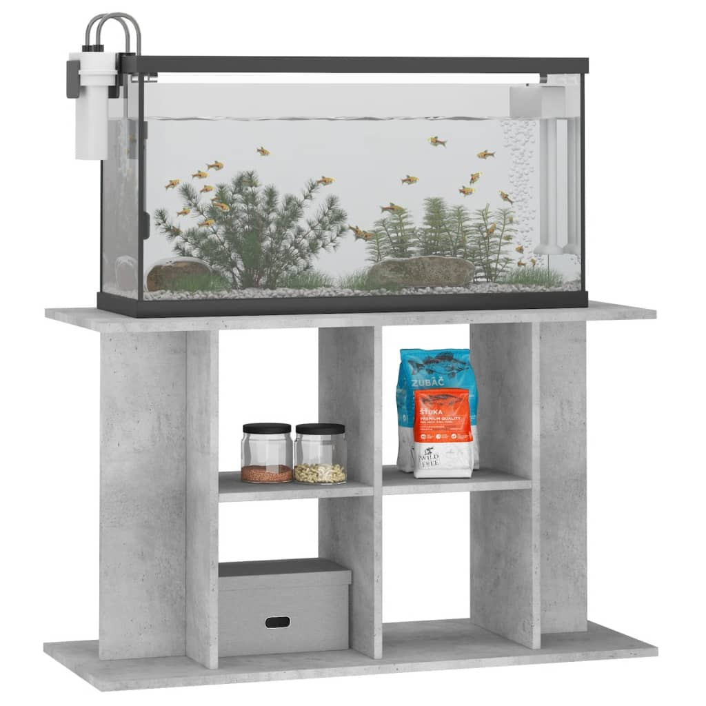 Vidaxl Aquarium Standard 100x40x60 cm Betongrijs de madera procesada