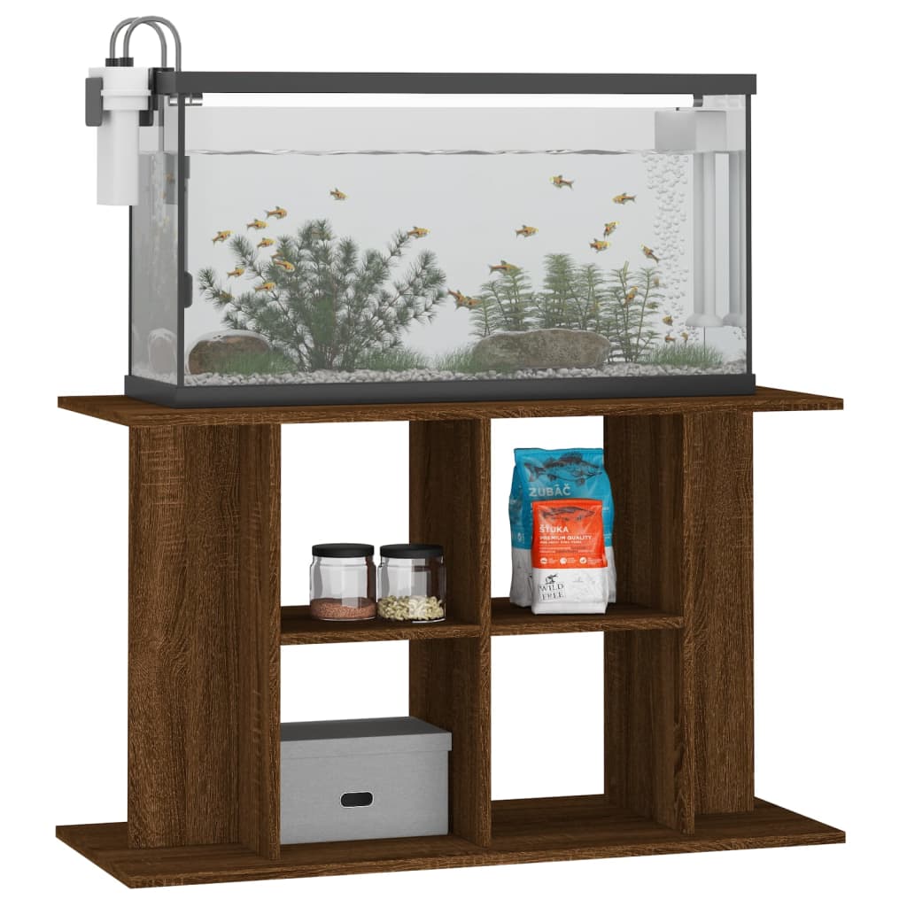 Vidaxl Aquarium Standard 100x40x60 cm Color de roble de madera procesada