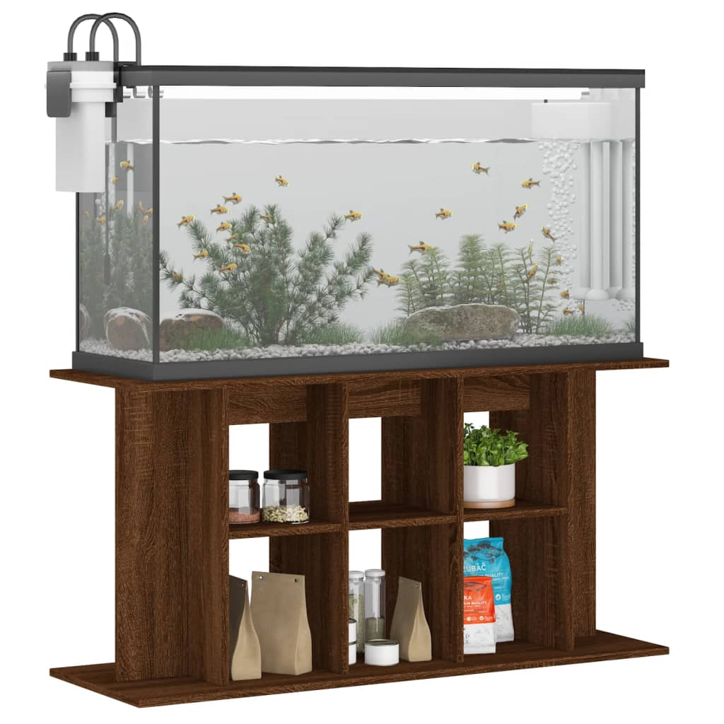 Vidaxl Aquarium Standard 120x40x60 cm bearbetad träbrun ekfärg