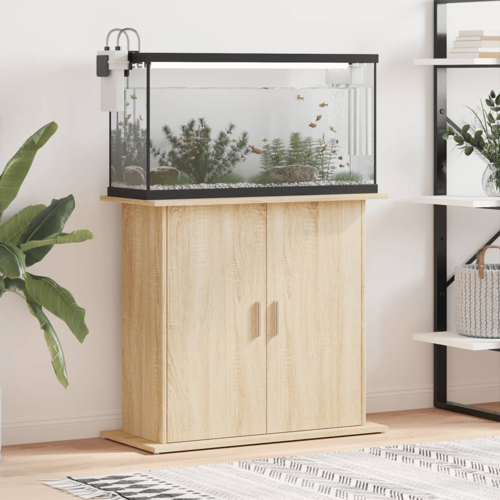 Vidaxl Aquarium Standard 81x36x73 CM Przetworzone drewno sonoma dębowe kolorowe